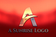 Elegant A Letter Sun Rise Logo