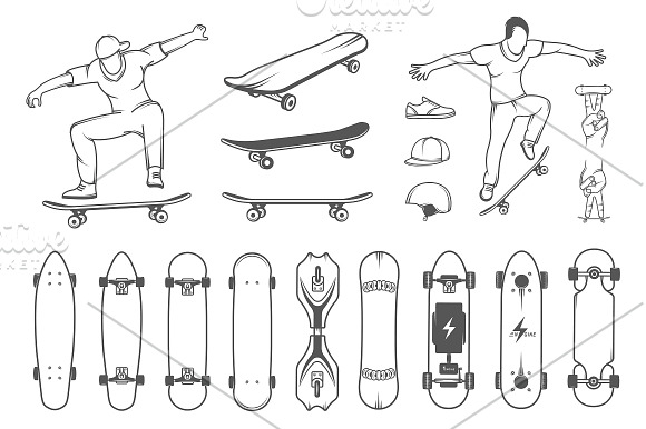 Skateboarding Logo in Logo Templates - product preview 1