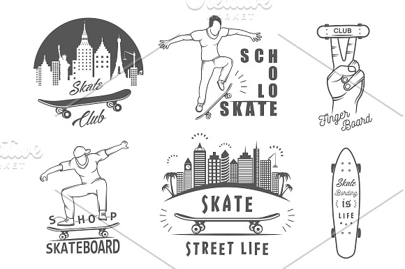 Skateboarding Logo in Logo Templates - product preview 2
