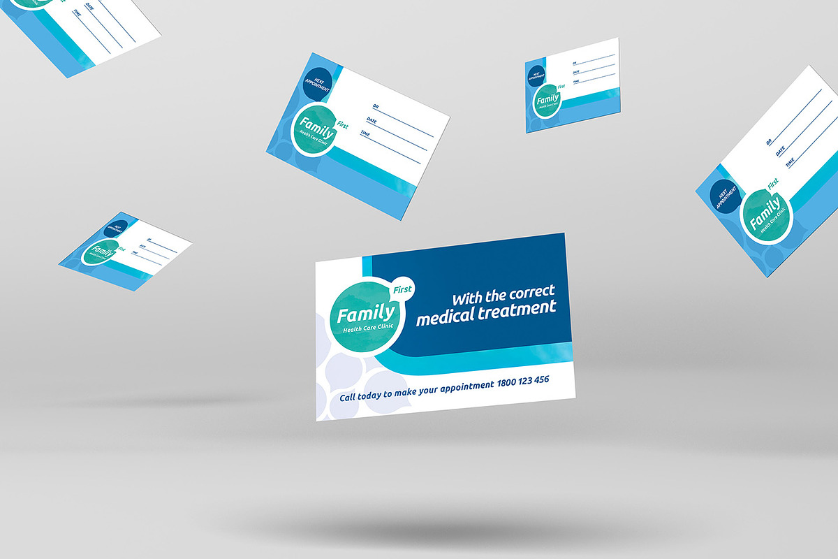 Healthcare Clinic Appointment Card in Business Card Templates - product preview 8