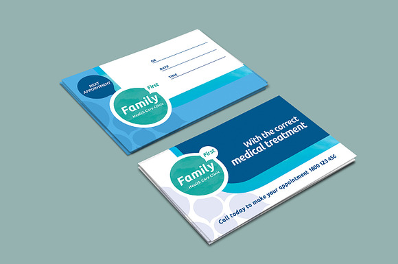 Healthcare Clinic Appointment Card in Business Card Templates - product preview 2