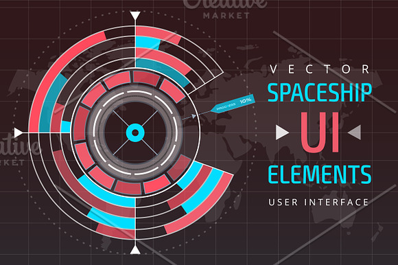 UI hud infographic interface vector  in Illustrations - product preview 3