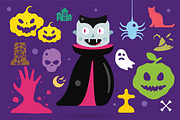 Halloween costume characters vector