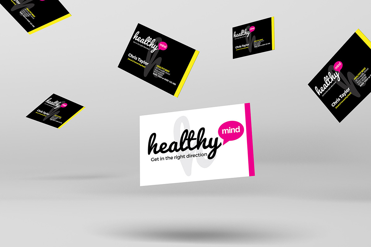 Healthy Mind Business Card Template in Business Card Templates - product preview 8
