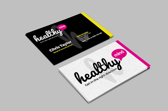 Healthy Mind Business Card Template in Business Card Templates - product preview 2