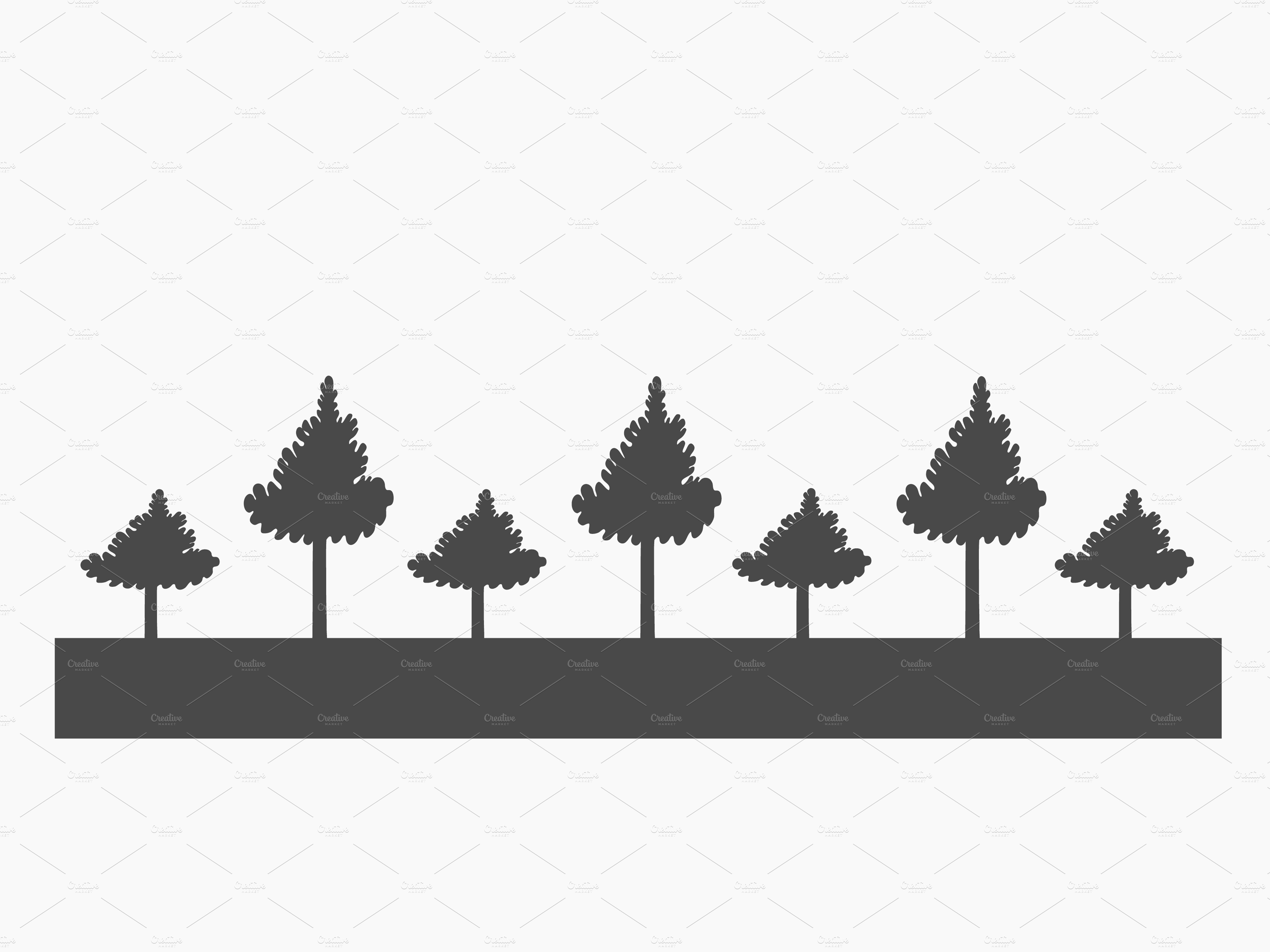 Forest silhouette | Custom-Designed Illustrations ~ Creative Market