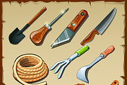 Set of tools for gardener, 9 items