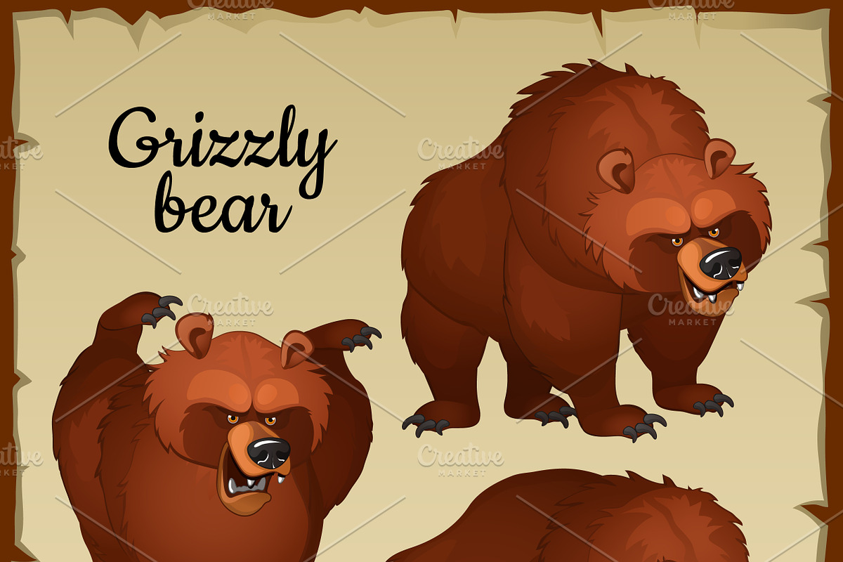 Evil and sick brown bear in Illustrations - product preview 8