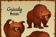 Evil and sick brown bear