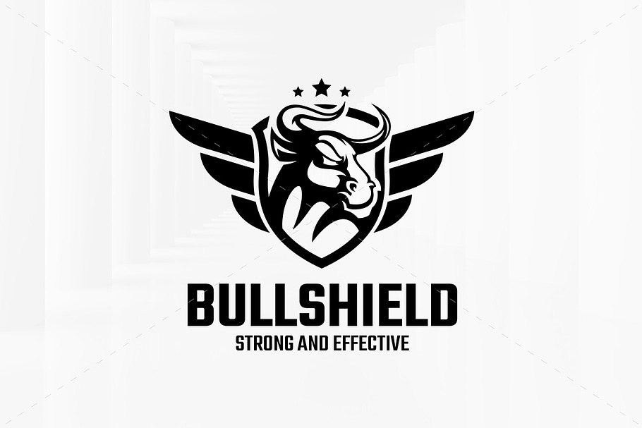 Bull Shield Logo Template