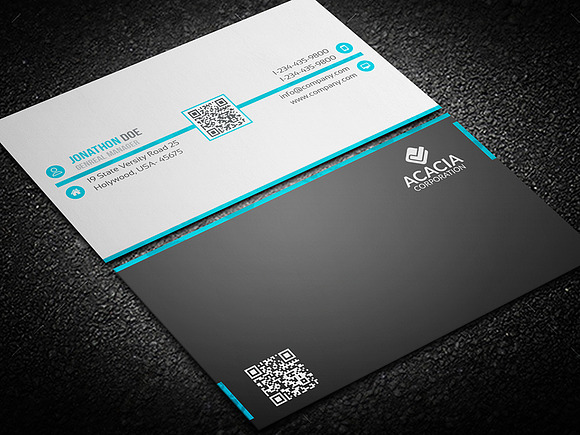 Haki Business Card in Business Card Templates - product preview 3