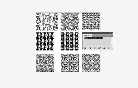 Swirls seamless patterns + Bonus in Patterns - product preview 3