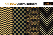 Art Deco vector patterns set 3