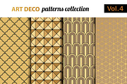 Art Deco vector patterns set 4