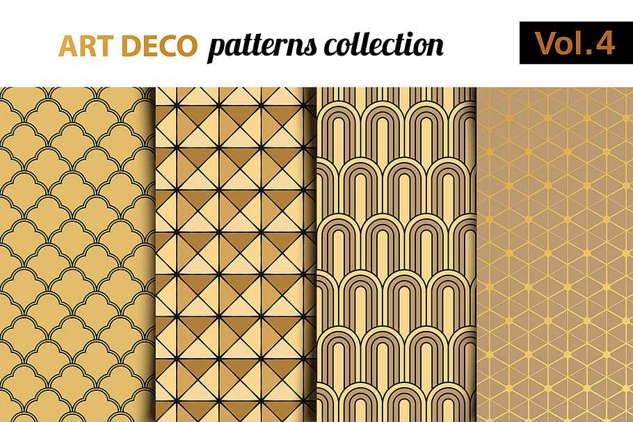 Art Deco vector patterns set 4 in Patterns - product preview 8