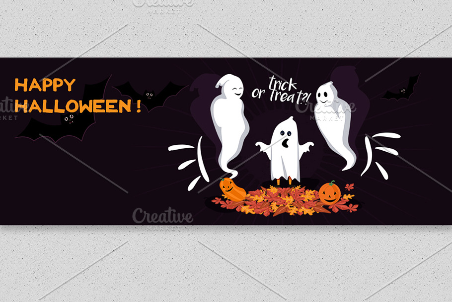 Halloween Facebook Timeline Cover in Website Templates - product preview 8