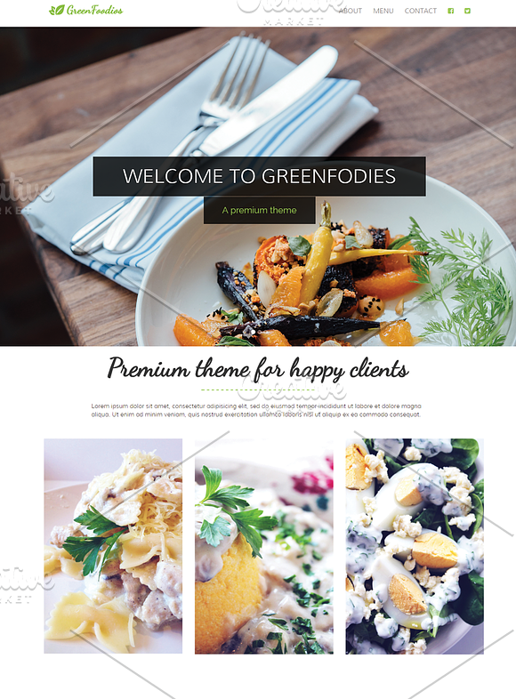 Restaurant Theme website in Bootstrap Themes - product preview 1
