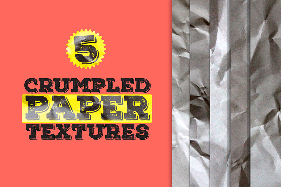 5 Crumpled Paper Textures