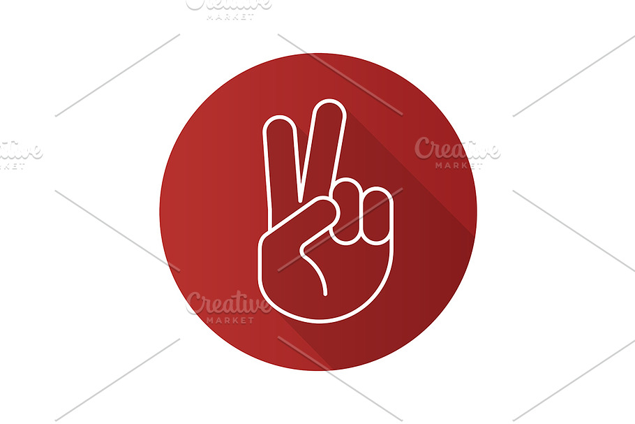 Peace hand gesture icon. Vector in Graphics - product preview 8