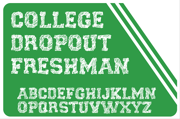 College Dropout in Outline Fonts - product preview 2