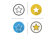Star mark. 4 icons. Vector