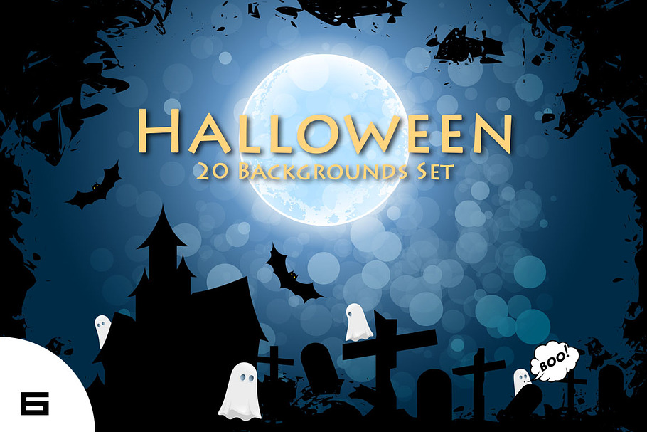Halloween Backgrounds Set in Illustrations - product preview 8