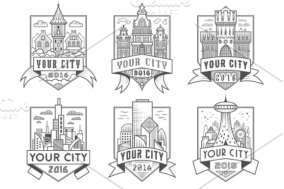 City Badges vol.1 in Logo Templates - product preview 1