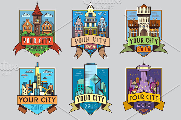 City Badges vol.1 in Logo Templates - product preview 3