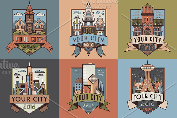 City Badges vol.1 in Logo Templates - product preview 4