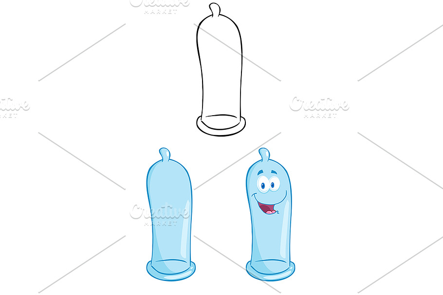 Condom Characters Collection in Illustrations - product preview 8