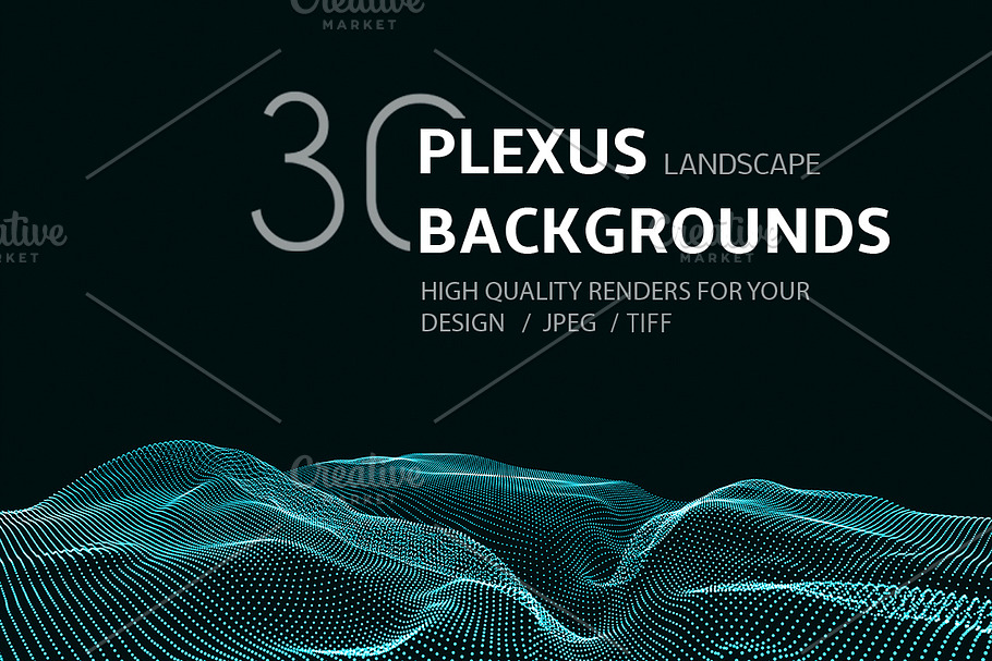 30 PLEXUS LANDSCAPE BACKGROUNDS  in Illustrations - product preview 8