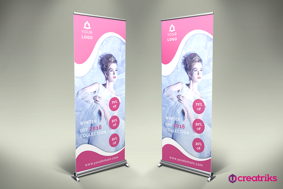 Fashion Style Roll-Up Banner - v006 in Presentation Templates - product preview 8