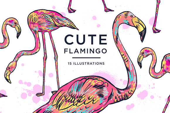 FLAMINGO in Illustrations - product preview 9