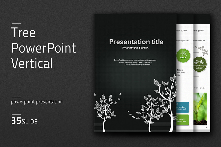 Tree PowerPoint Vertical in PowerPoint Templates - product preview 8