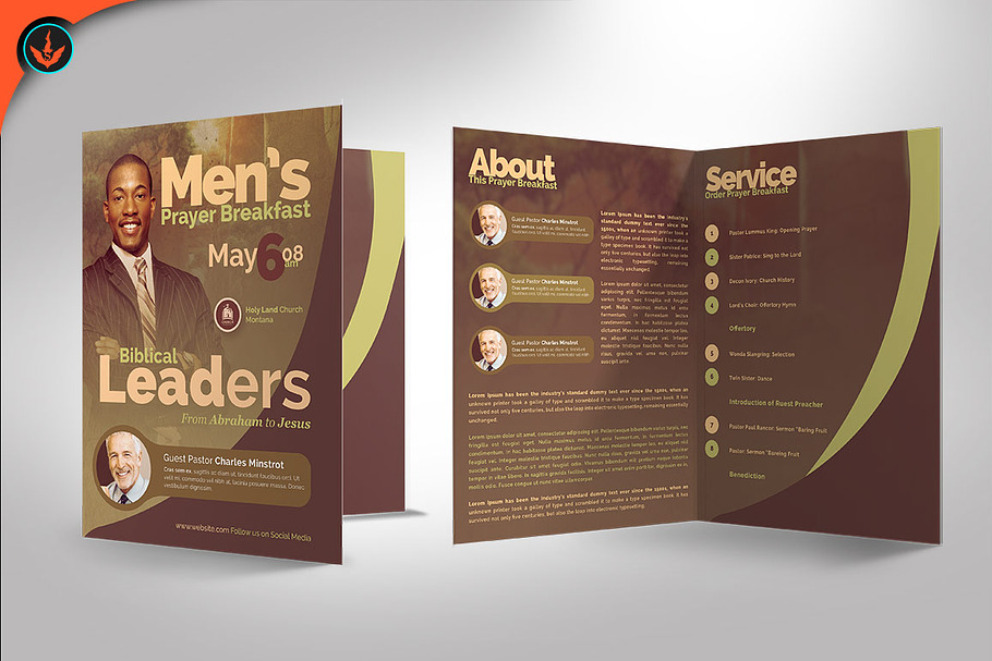 Men’s Prayer Breakfast Program in Brochure Templates - product preview 8
