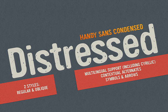 Handy Sans Condensed Distressed in Sans-Serif Fonts - product preview 3