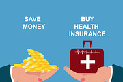 health insurance concept, vector