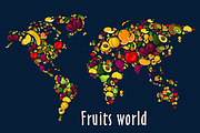 Fruits world map