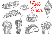 Fast food snacks and desserts