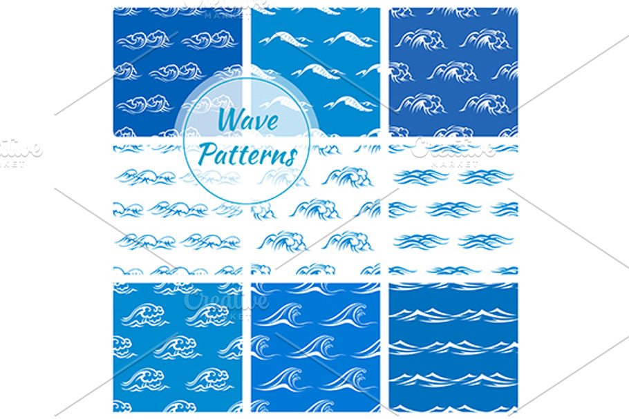Ocean and sea waves patterns in Patterns - product preview 8