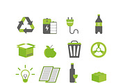 Recycling sorting nature icon vector