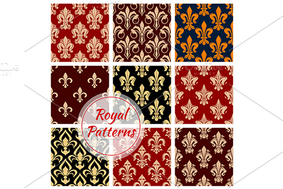 Royal floral decorative patterns in Graphics - product preview 8