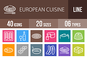 40 Cuisine Line Multicolor Icons
