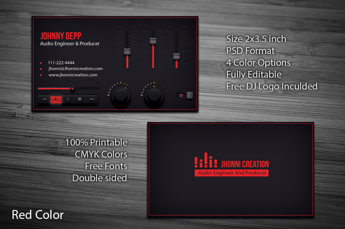 Music Producer And Dj Business Card Creative Daddy