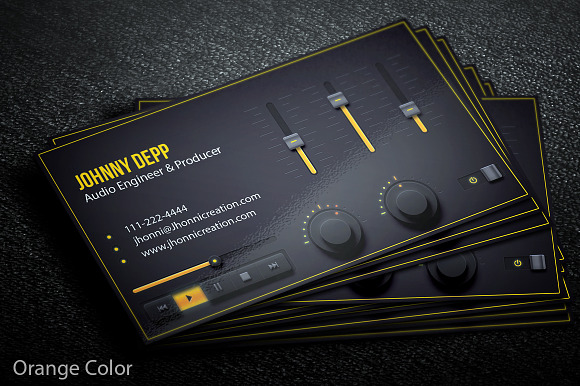 Music Producer and DJ Business card in Business Card Templates - product preview 2