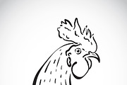 Vector of hand sketch a cock head.