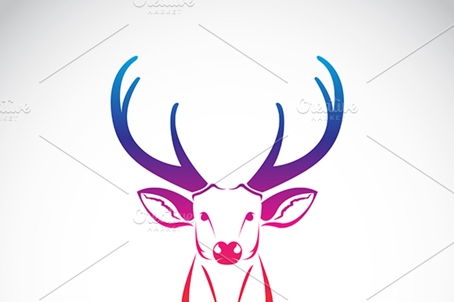 Vector of an deer head. in Graphics - product preview 8
