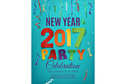 New Year 2017 party poster.
