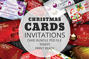 20-Psd Christmas Cards Bundle