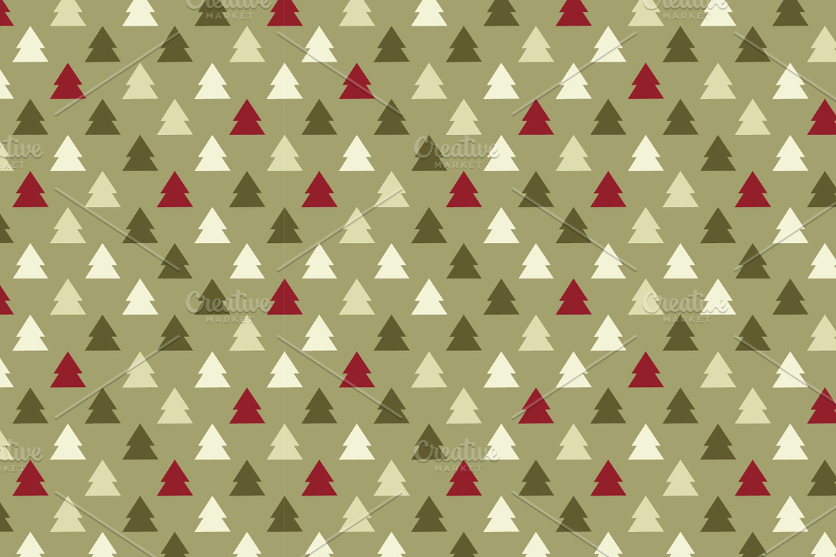 Vector Christmas set. Wrapping paper in Illustrations - product preview 8